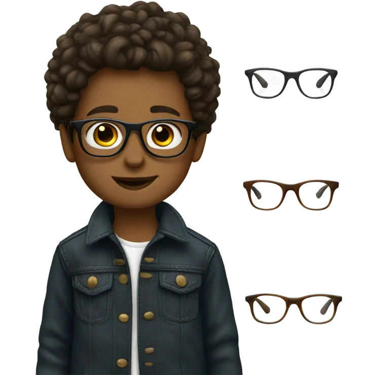 stylish boy with glasses emoji