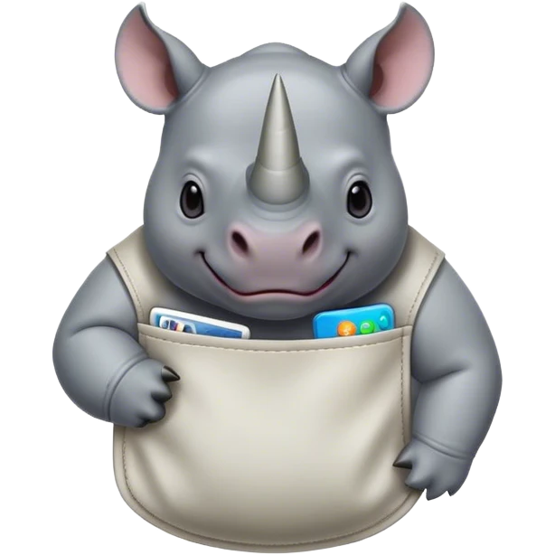 Rhino in pocket emoji