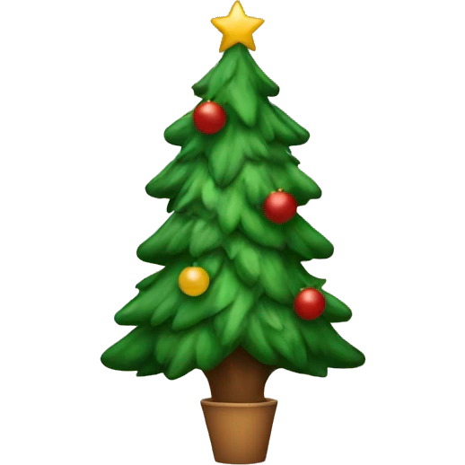 A Christmas tree emoji