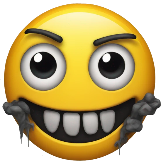 Smiley face with heavy blooshot eyes emoji