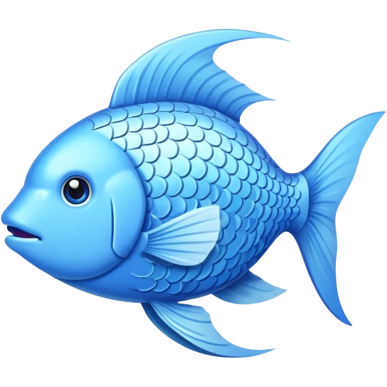 light blue white fish emoji