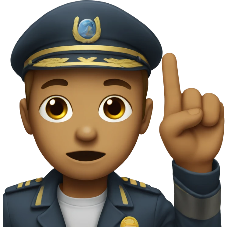 Cry face and salute emoji