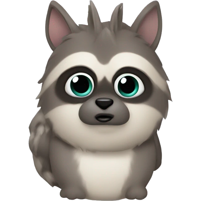 Mapache y burbujas  emoji