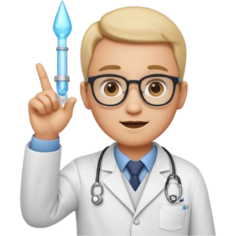 Nerd scientist emoji that with those 🤓👆🥼 but you have to make the head exactly like this 🤓 emoji