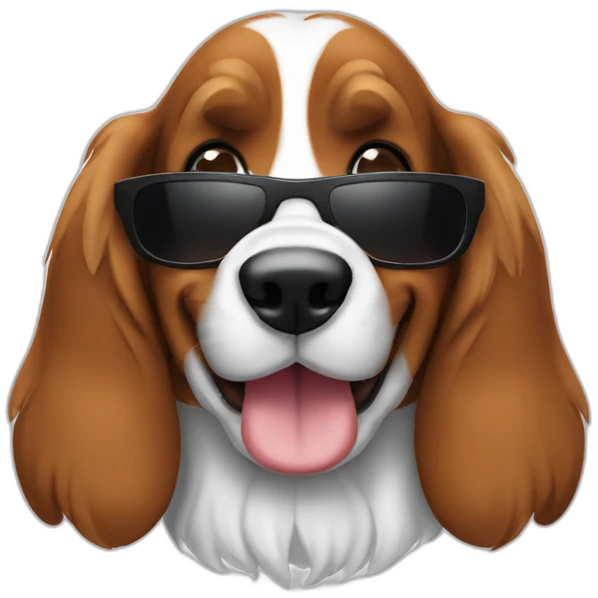 bassett hound giving thumbs up with shades emoji