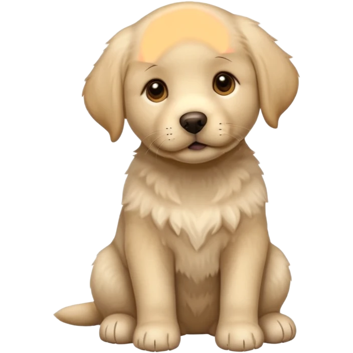 beige labrador puppy, full body emoji
