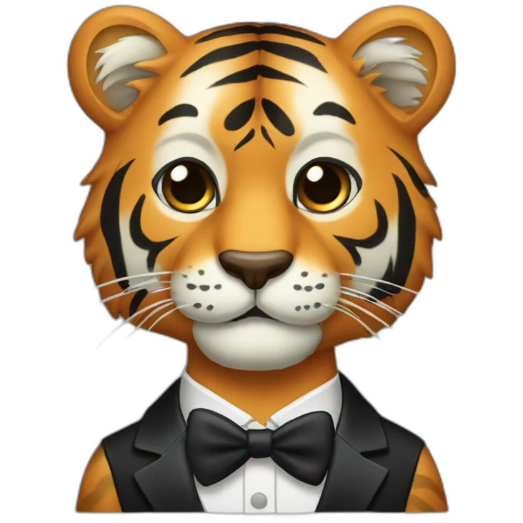 Tiger in a tuxedo emoji