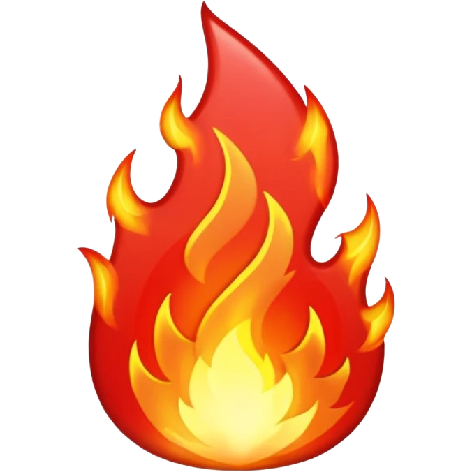 glitter red fire emoji