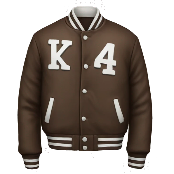 Varsity jacket without human emoji