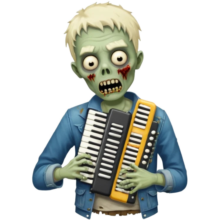 Zombie plays the melodica emoji