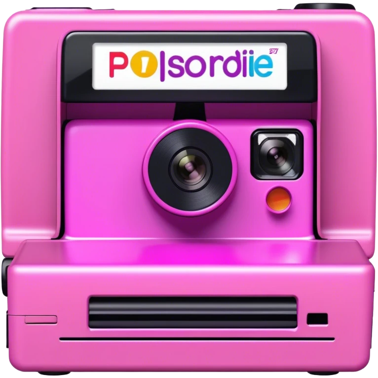 Pink, black, and purple Polaroid 637 Spice Cam camera, Spice Girls emoji