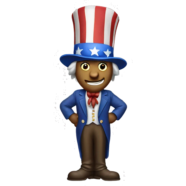 Uncle Sam with a hat in his hands emoji