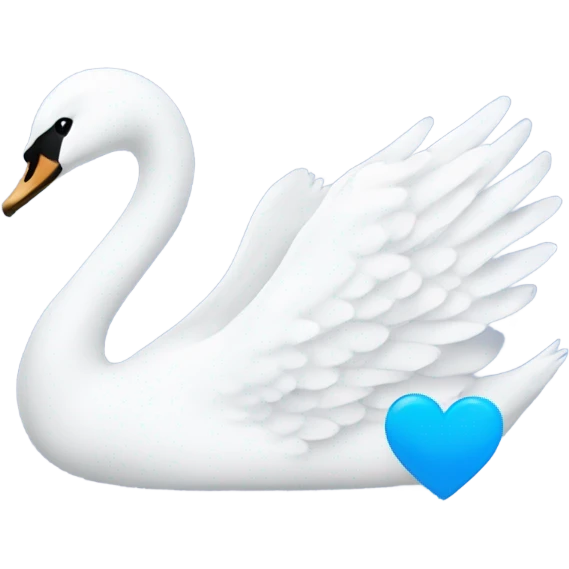 swan with blue hearts emoji