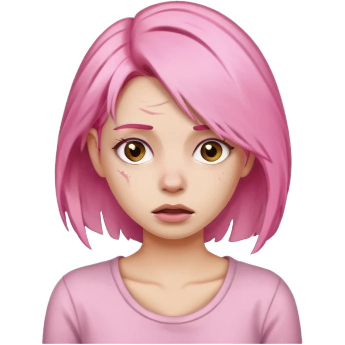 Manic laughter ripping hair out female pink emoji