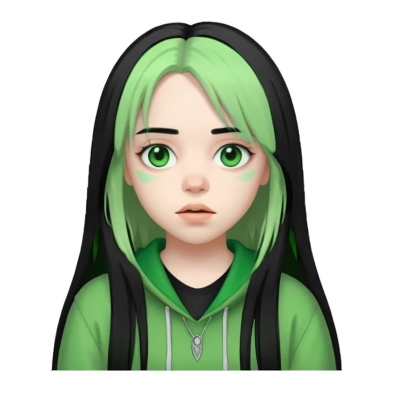 Make the billie eilish person emoji