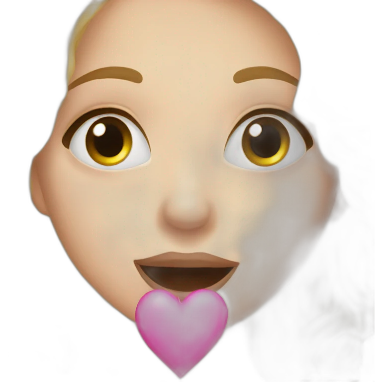 Blonde girl sending kisses emoji