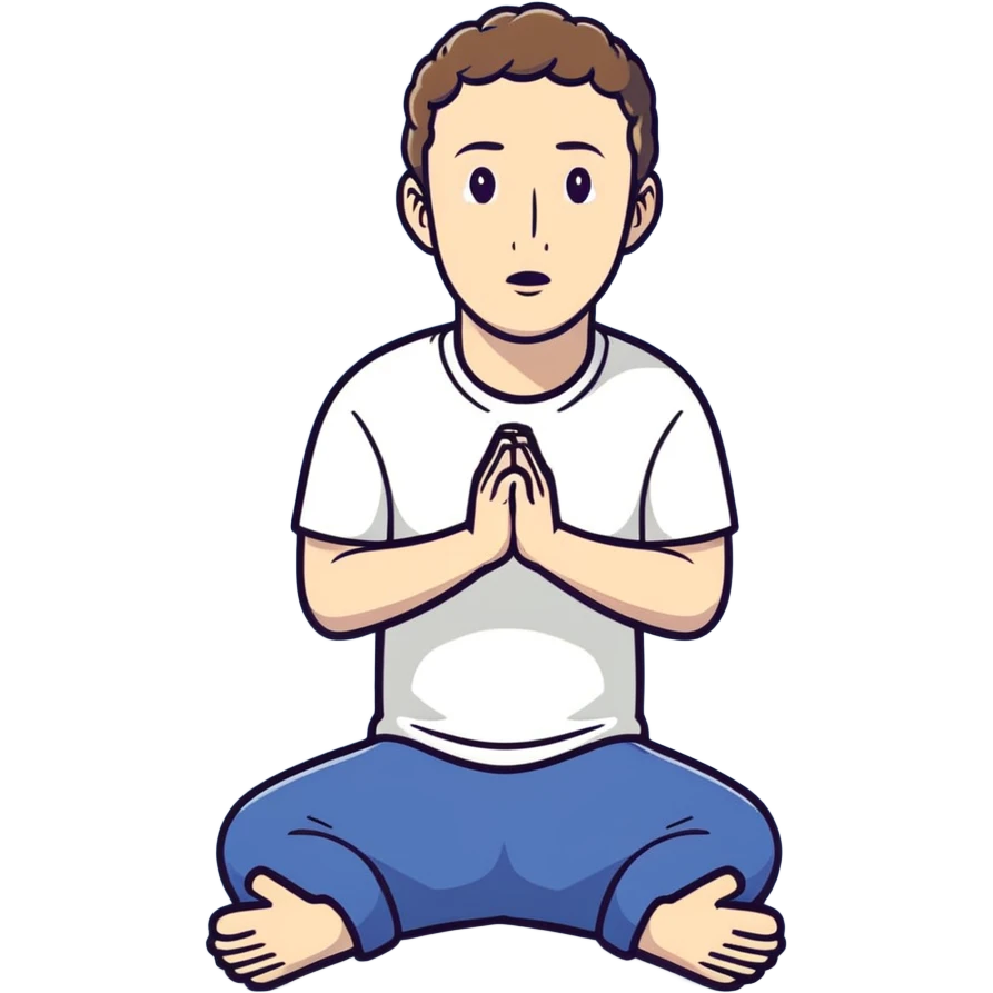 Mark Zuckerberg on his knees begging emoji