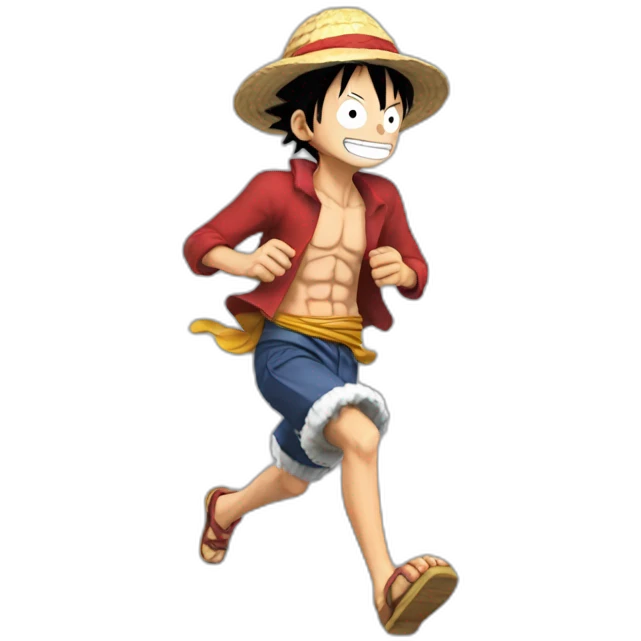 Luffy run emoji