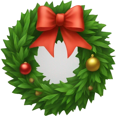 christmas wreath emoji