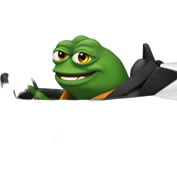 pepe in a lambo emoji