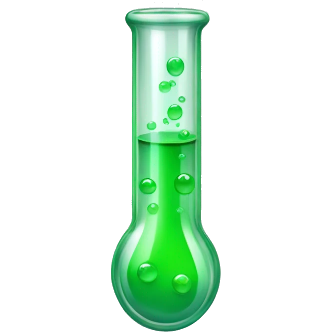 test tube with green substance inside  emoji