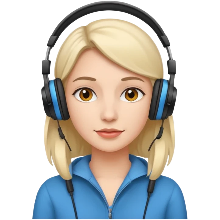 KULAKLIK TAKAN KADIN emoji