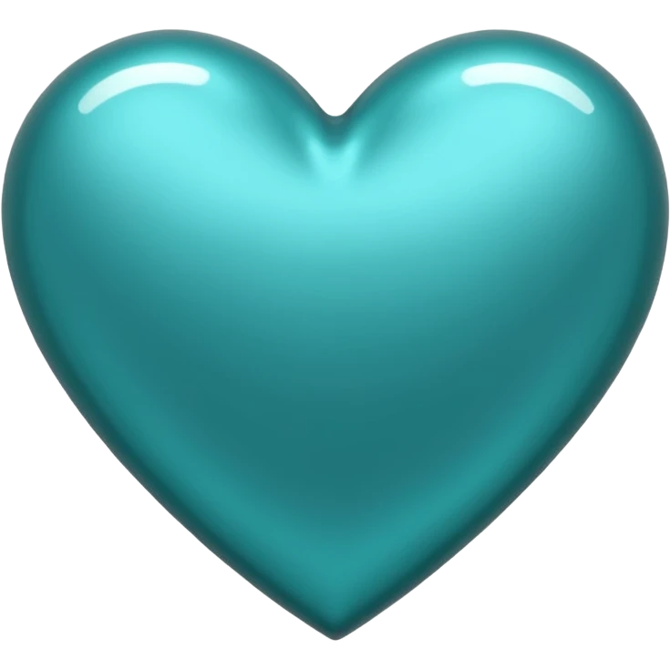 heart with metallic teal finish emoji