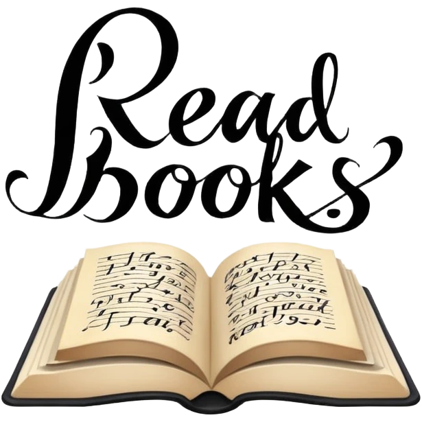 lettering in caligraphy "read books" emoji
