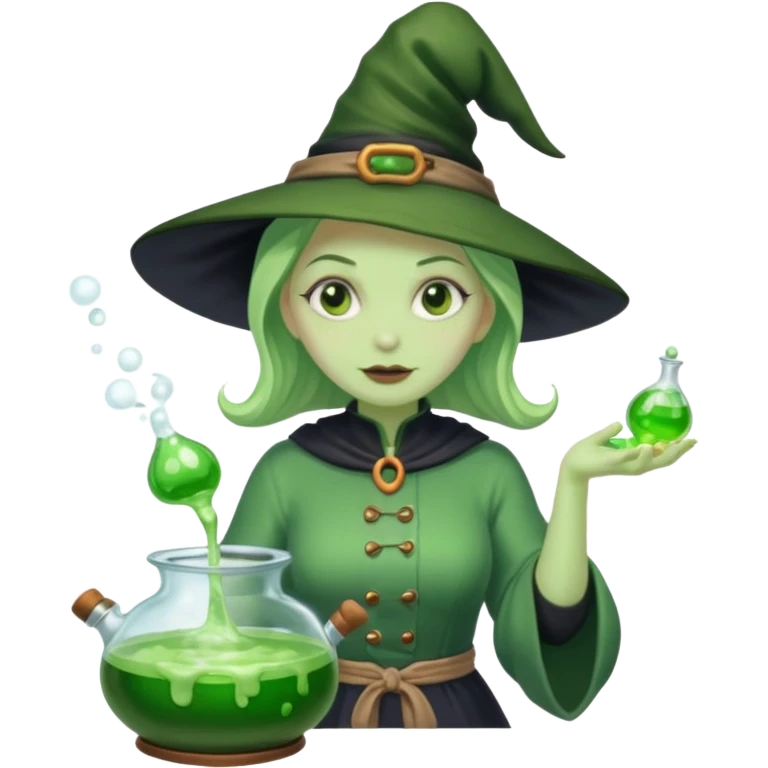 green witch cooking potion emoji