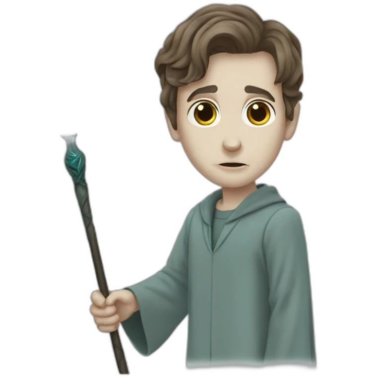 voldemort with magic wand harry potter emoji