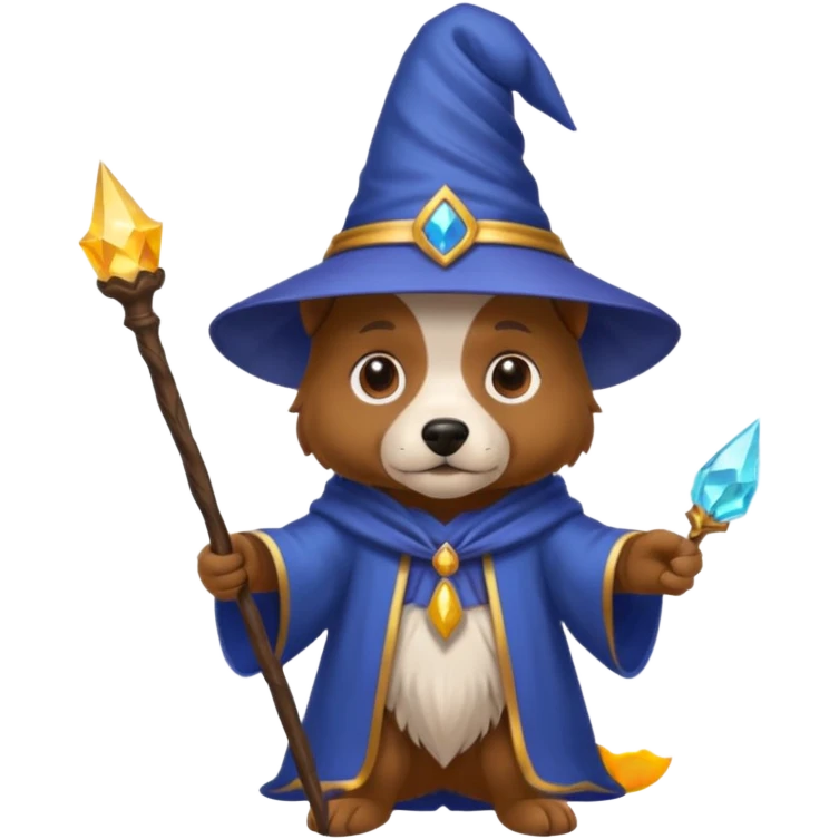 Dog wizard emoji