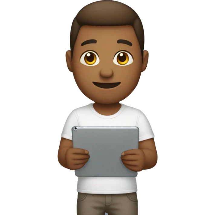 Human with iPad Pro in hand  emoji