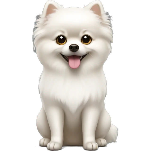 White Pomeranian short hair emoji