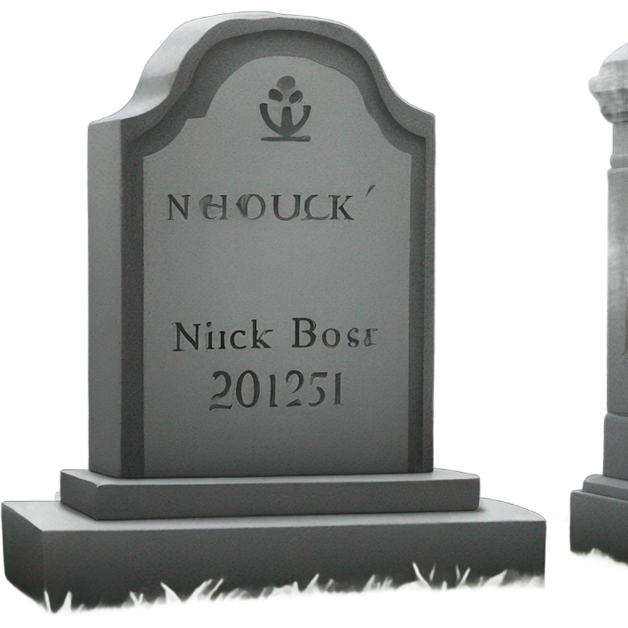 Nick on a gravestone emoji