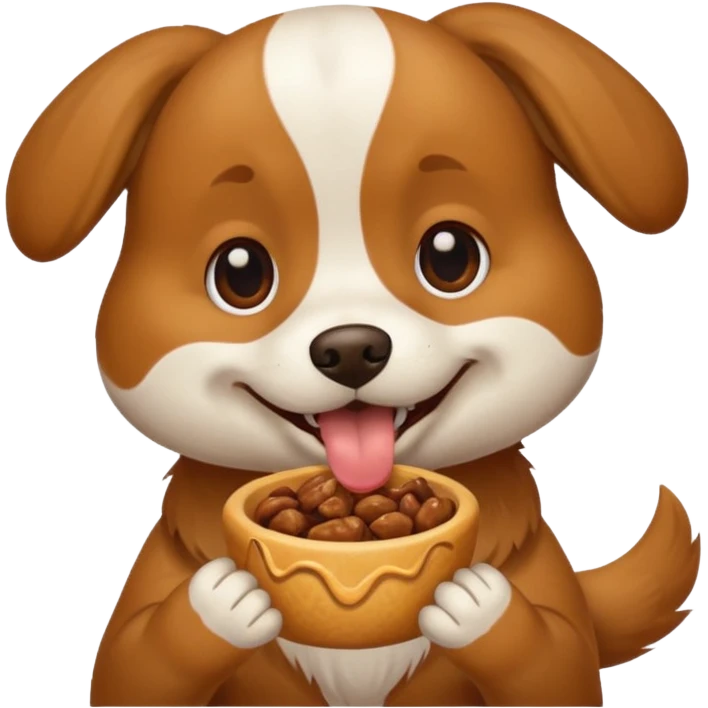 dog eating emoji