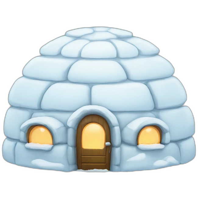 igloo with two eyes as doors emoji