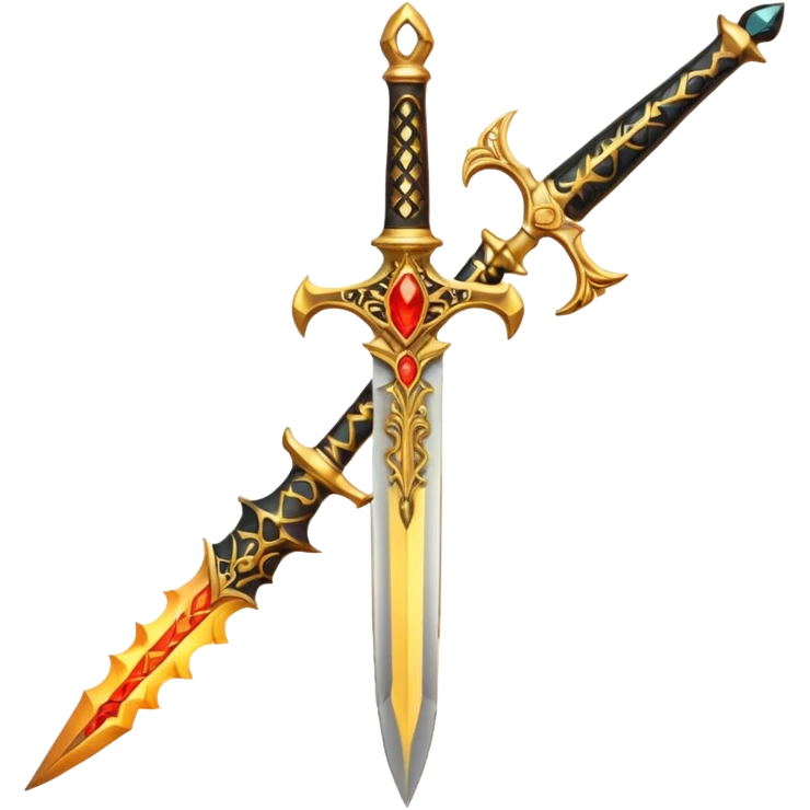 Beautiful royal looking but fiery dagger emoji