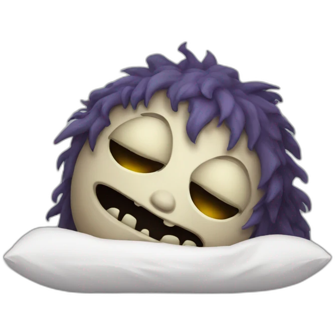 monster sleeping creepy emoji