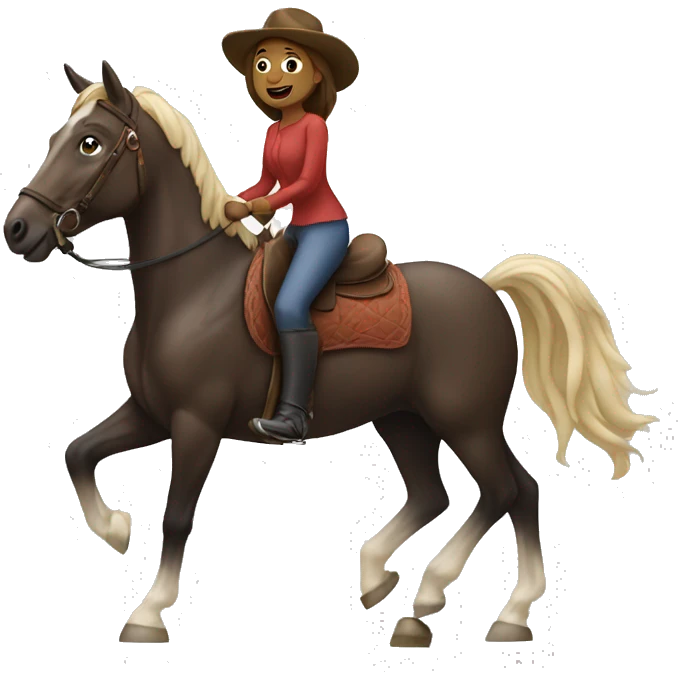 woman riding horse emoji