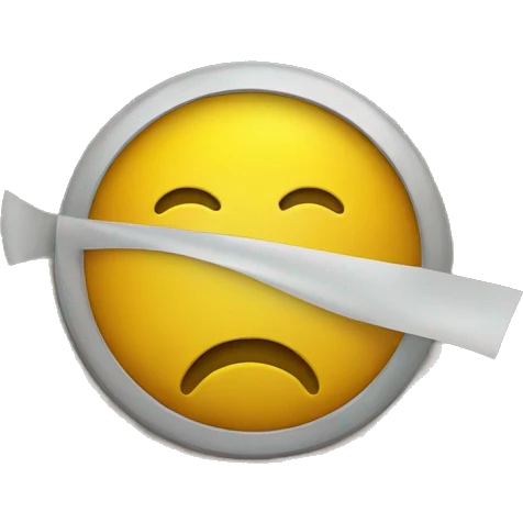 smiley face with silent plase emoji