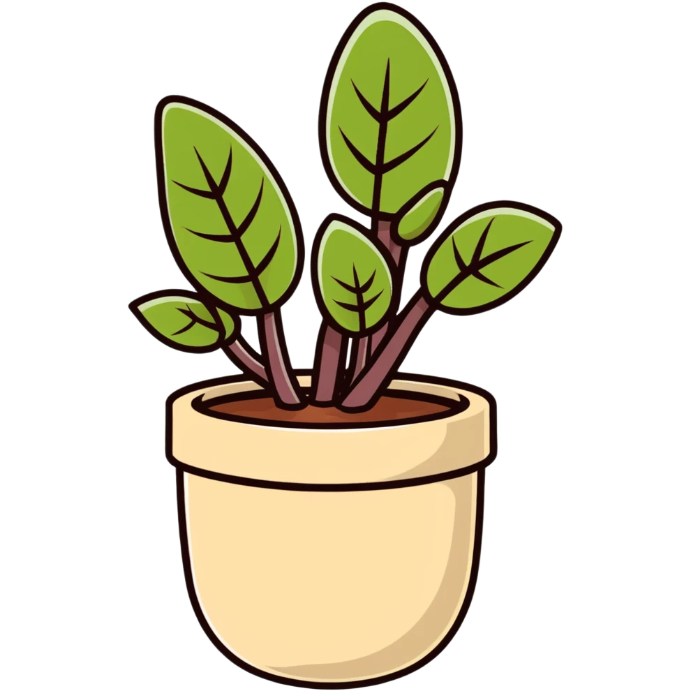 Sedum Pachyphyllum jelly bean plant succulent with thick tubular leaves in a beige pot emoji