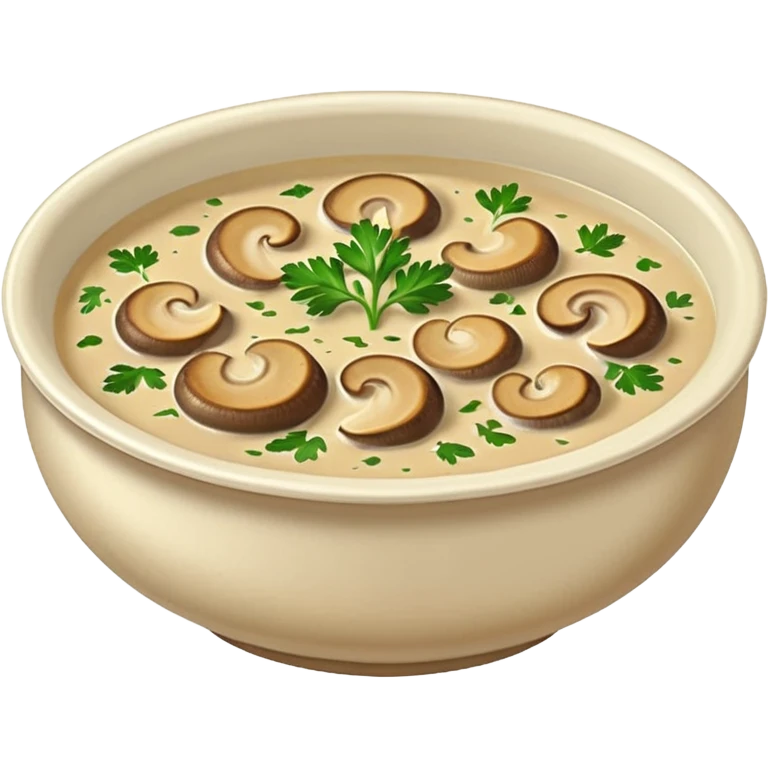 Yummy mushroom soup emoji