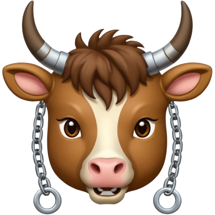 Una cabra macho con cadenas adiamantadas  emoji