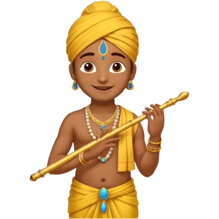 Krishna with flute emoji