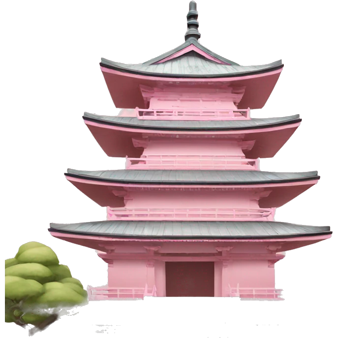 Light pink Japanese temple emoji