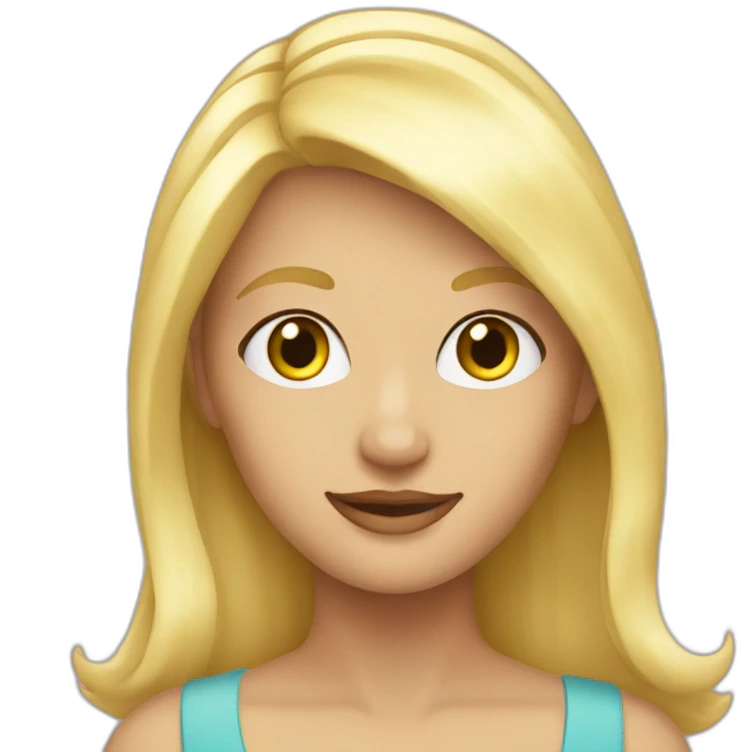 blonde heureseuse emoji