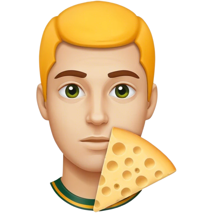 Packers fan with a cheese triangle on emoji
