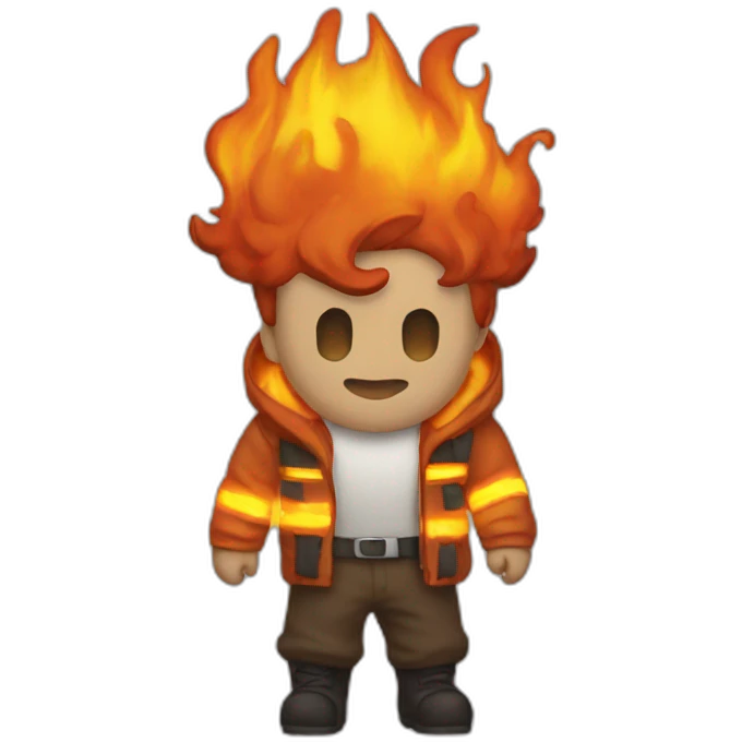 World in fire emoji