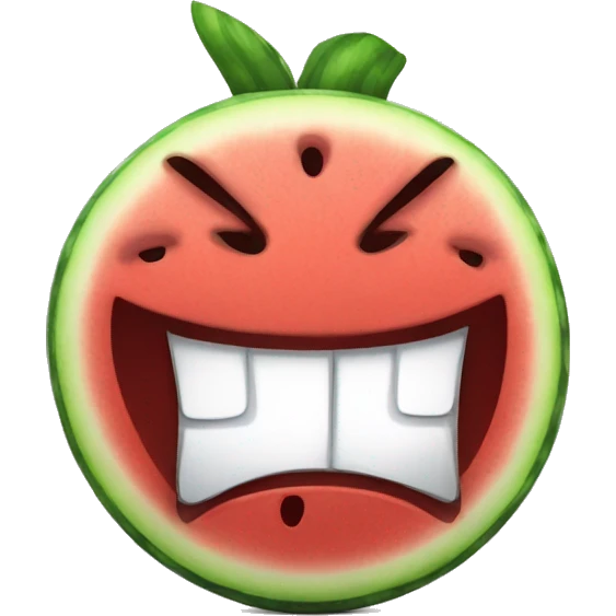 Angry watermelon  emoji