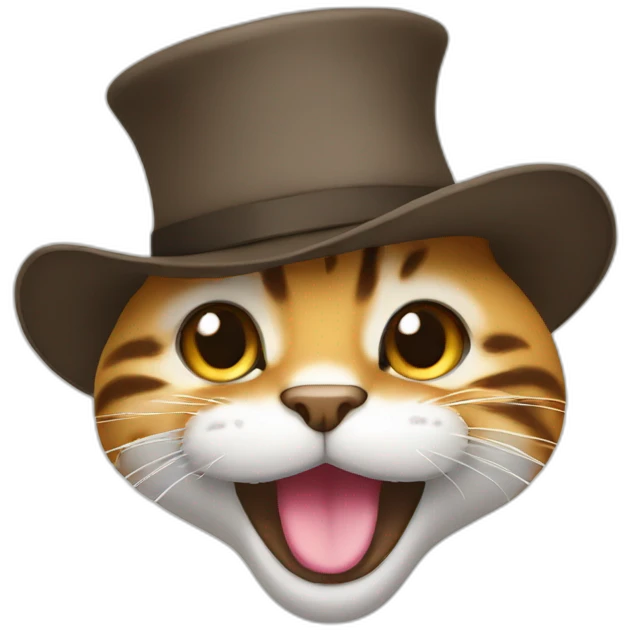 mewing with hat emoji